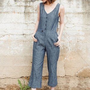Raven + Lily Eliza blue chambray jumpsuit